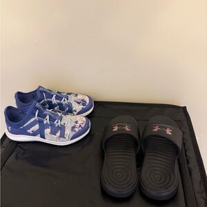 Under Armour Kids' Navy Floral Slip-On  & Sneakers Size 1Y